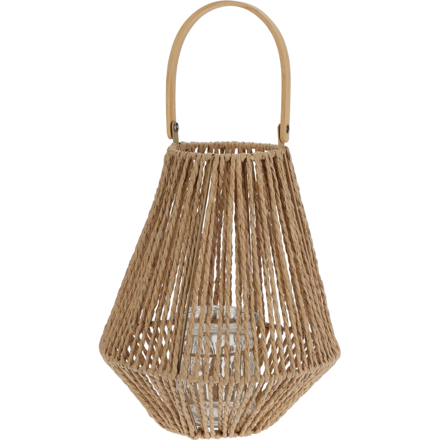 Koopman Lucerna kov/provázek přírodní pr. 22,5 x 29 cm