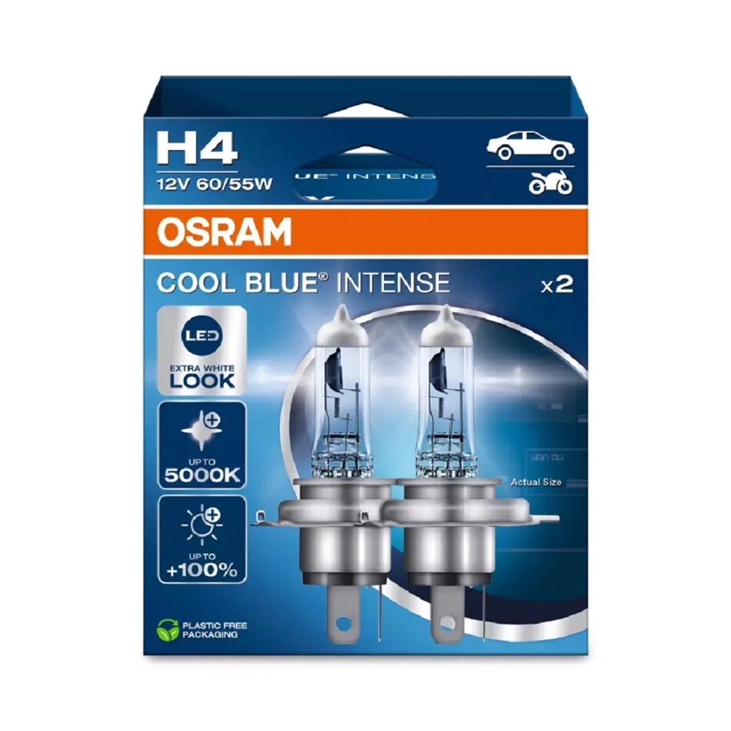 OSRAM Autožárovka Cool Blue Intense (Next Gen) H4, 60/55W, 12V, 2 ks (HFB ECO)