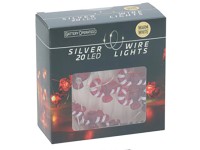 Vánoční LED světelný řetěz s 3D dekoracemi, 20 LED teplá bílá, různé druhy, 2 m