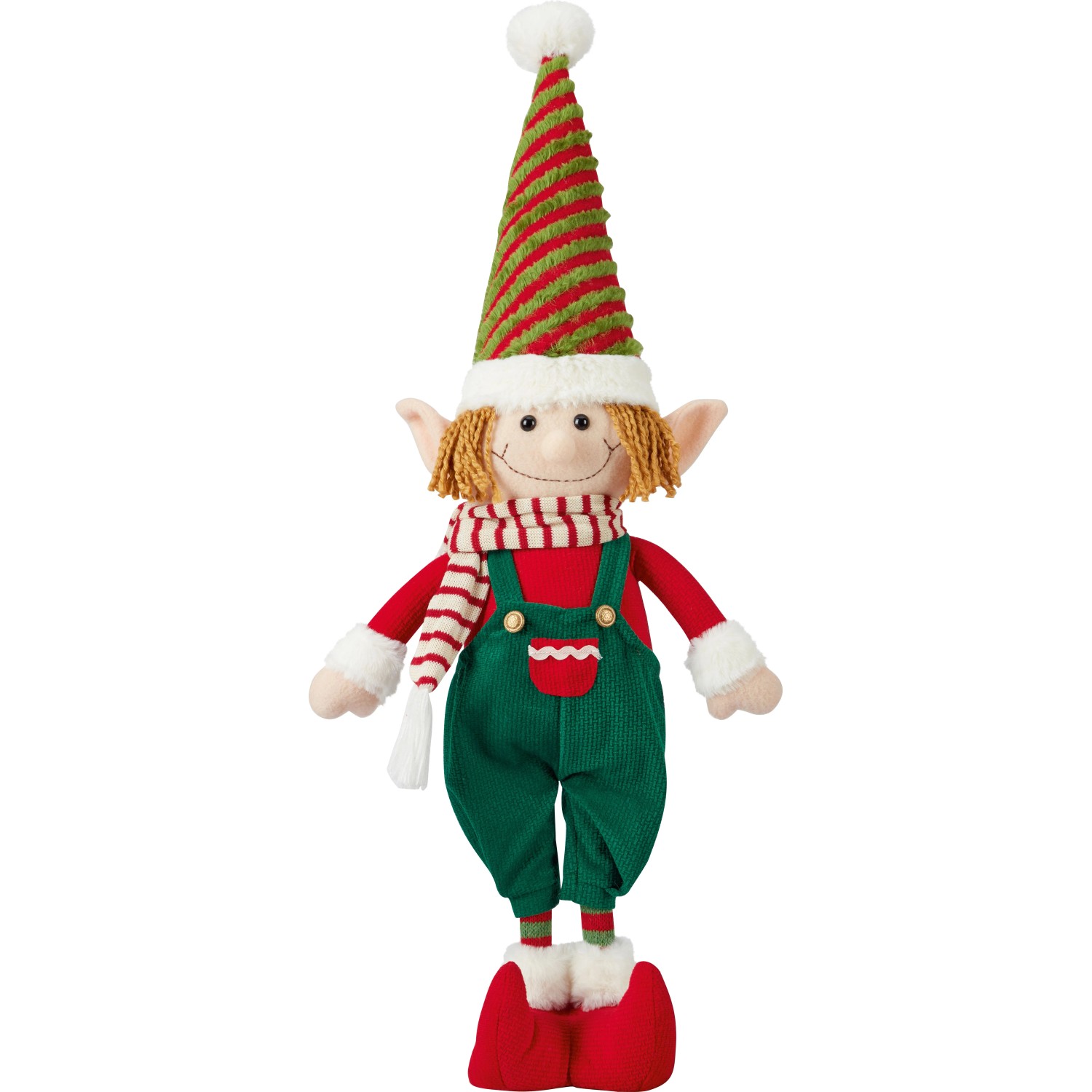 Vánoční figurka - plyšový elfí chlapec, 59,5 cm
