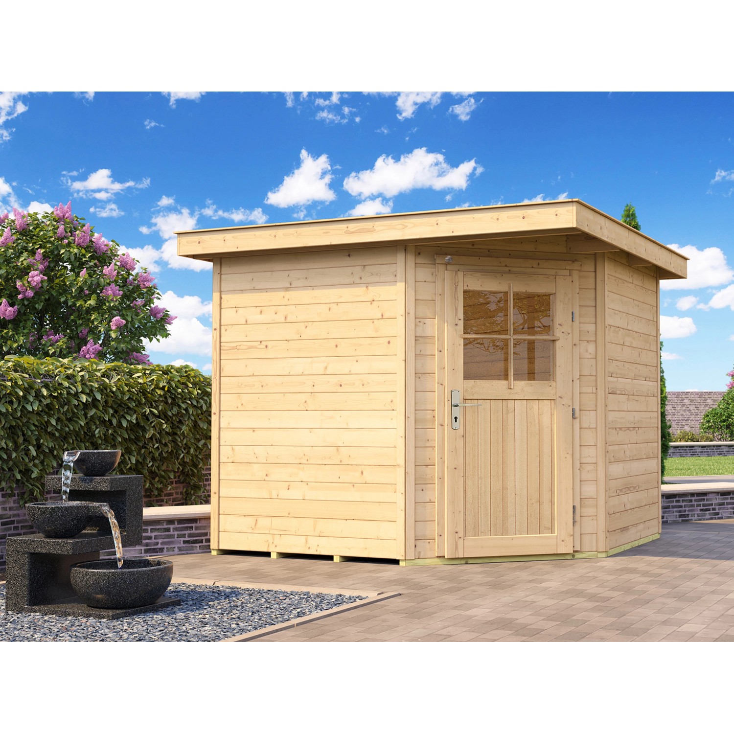 Weka Dřevěný zahradní domek Angolo B, přírodní, 239 x 235 cm