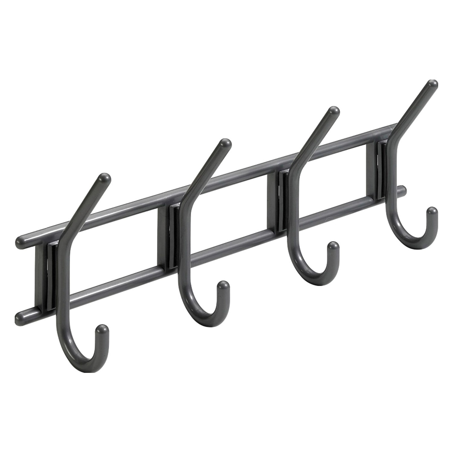 Hettich Věšáková lišta, 4 háčky, antracitová, 15 x 37 x 7 cm