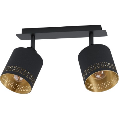 EGLO Bodové svítidlo ESTEPERRA černé/zlaté pro 2 x E27 max. 28 W, 33,5 x 9 cm