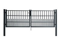 Floraworld Dekorativní dvoukřídlá branka Bremen k zabet. antracit 300 x 103 cm