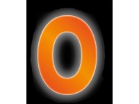 Conacord Reflexní domovní písmeno O, oranžové, 8 cm