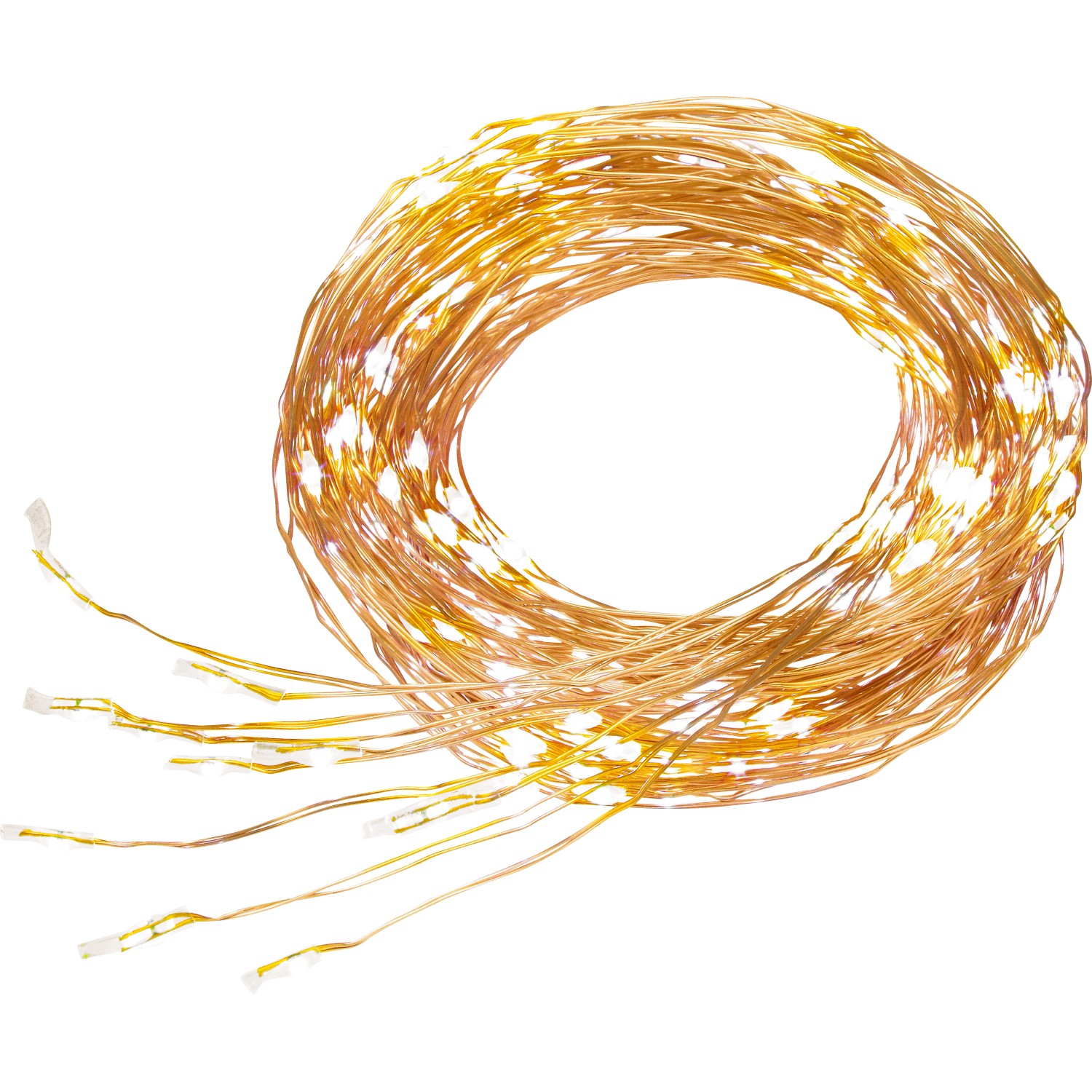 LED světelný řetěz oháňka, 200 LED, transparentní-měděný, 6,9 m