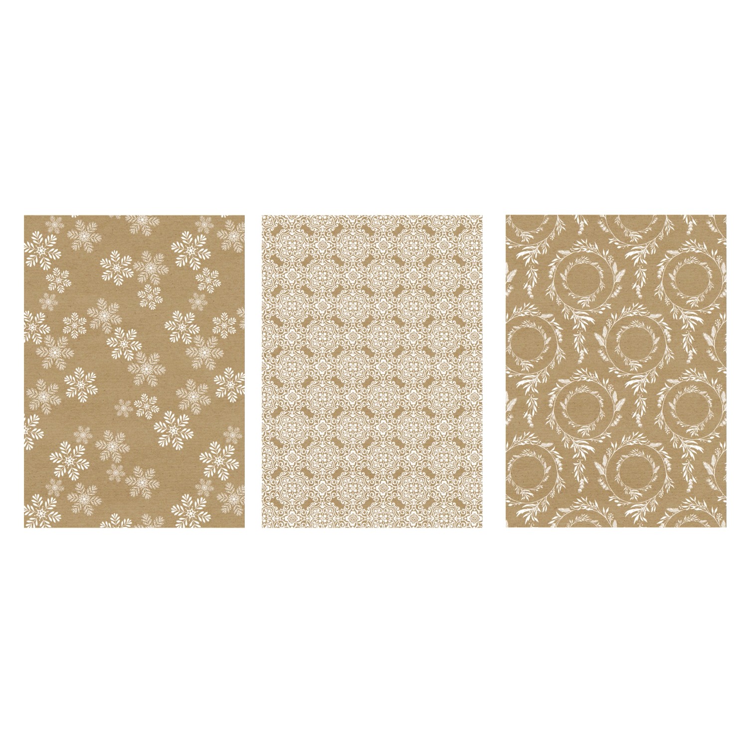 Ditipo Kraftový balící papír s potiskem, 2 ks, různé motivy, 70 cm x 1 m