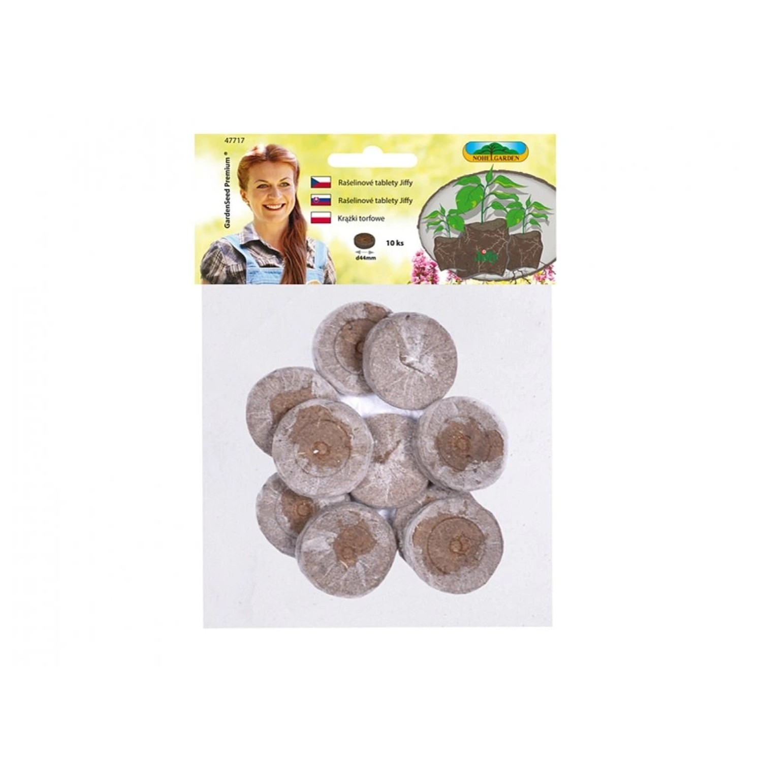 NOHEL GARDEN Tableta rašelinová, pr. 44 mm, 10 ks