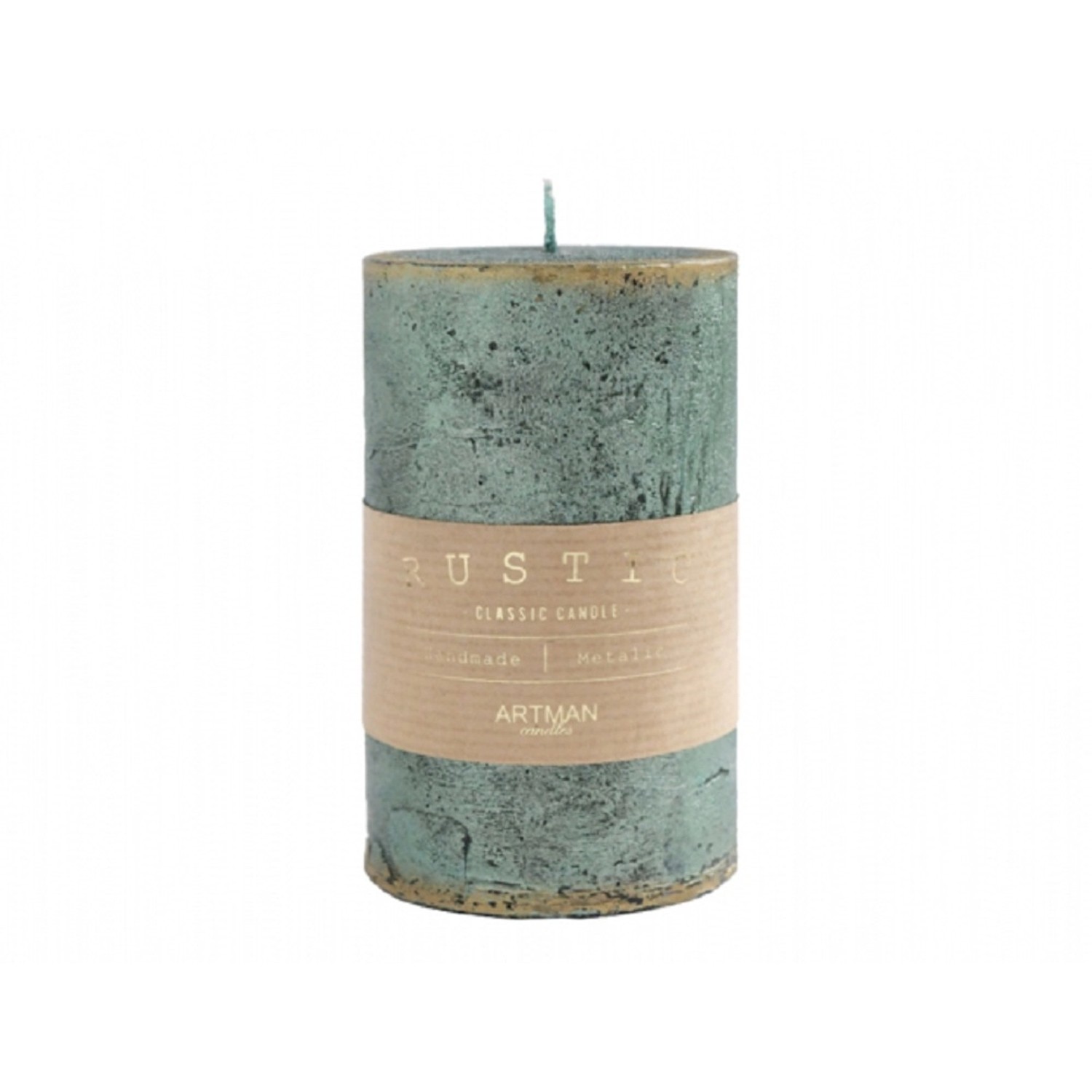 Artman Candles Svíčka rustik PATINA válec zelená pr. 7 x 9 cm