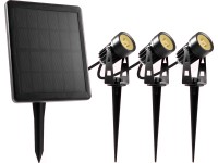 Sada solárních bodových svítidel, černá/transparentní, 3dílná