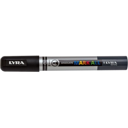 LYRA Mark All Marker, permanentní fix s kulatým hrotem 2 mm, černý.
