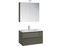 Allibert Sada koupelnového nábytku Alma, asfalt, 3dílná, 80 cm