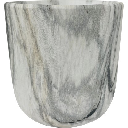 Květináč ve vzhledu mramoru šedý, pr. 14 cm