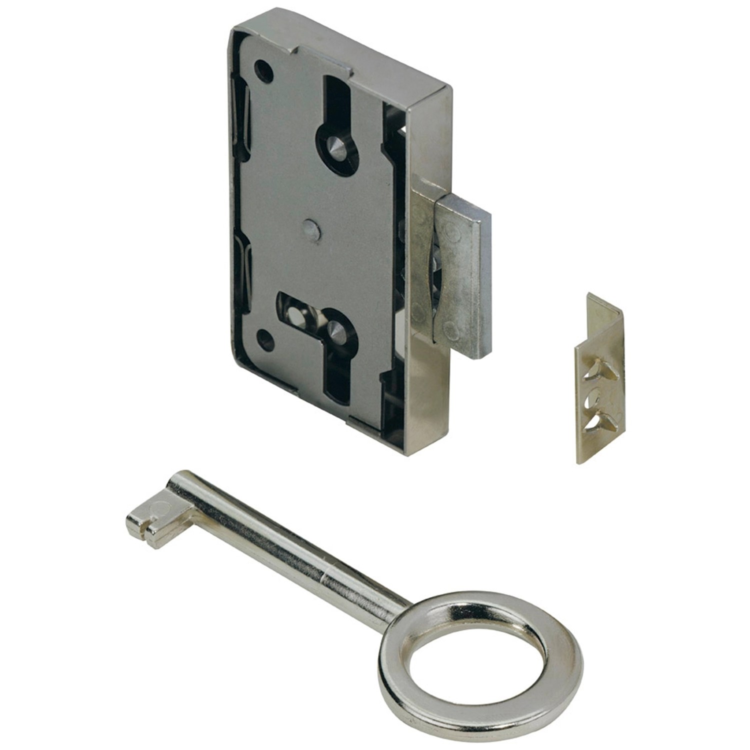 Hettich Západkový zámek 60 mm x 48 mm x 8,7 mm poniklovaná ocel