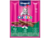 Vitakraft Pochoutka pro kočky Cat Stick Classic králík a kachna 3 x 6 g, 3 ks