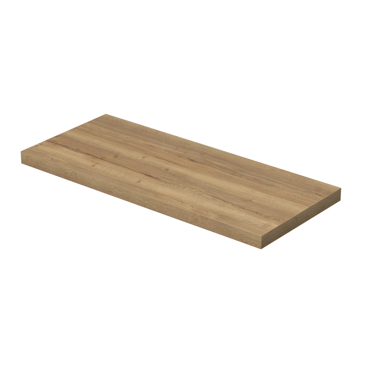 INTEDOOR Umyvadlová deska BEE bez výřezu, š. 110 cm, dub Halifax