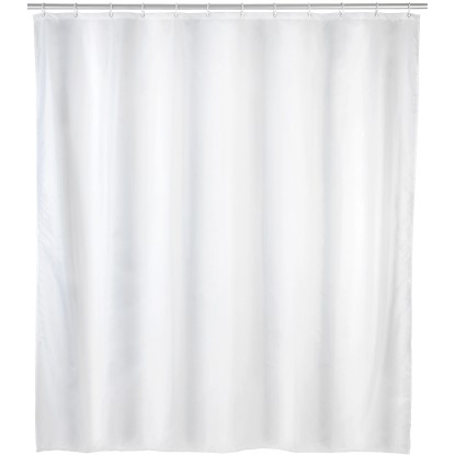 Allstar Sprchový závěs Zen omyvatelný, bílý, polyester, 180 x 200 cm