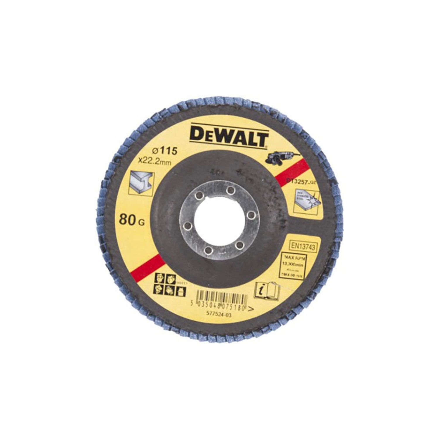 DeWalt Lamelový brusný kotouč DT3257 P80, pr. 115 x 22,23 mm
