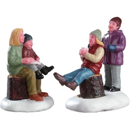 Lemax Vánoční dekorace Quality Time With Mom 5,6 cm, sada dvou