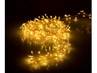 Světelný řetěz ze stříbrného drátu 100 LED, teplá bílá, 100 cm