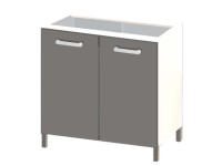 Black&White Style Spodní skříňka Nikki D60 lesklá grafitová, 81,5 x 60 x 45,6 cm