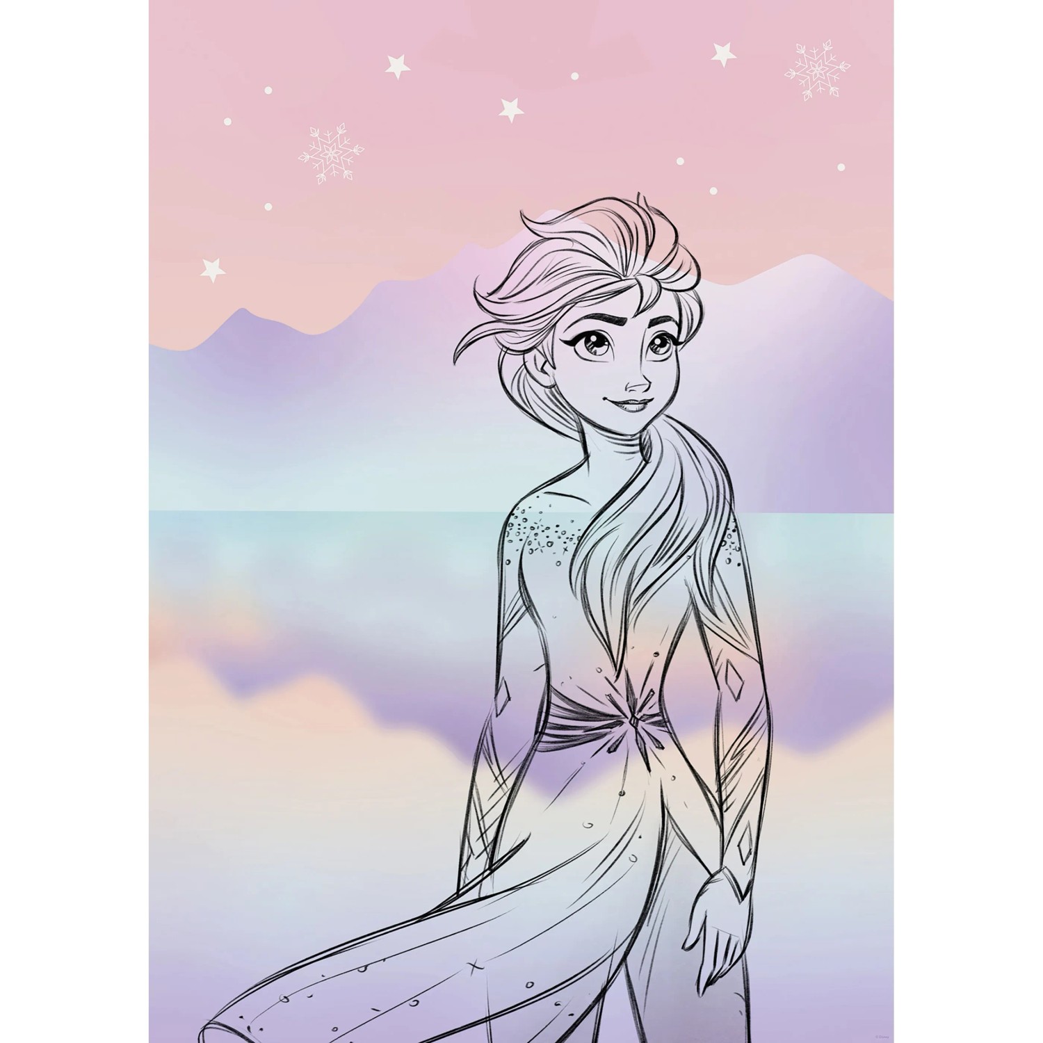 Komar Plakát Disney Frozen Pastell Lights 50 x 70 cm