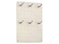 Háčková lišta kovová matná poniklovaná vzdálenost otvorů 185 x 126 mm