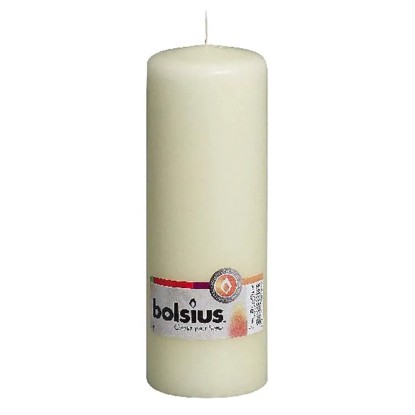 Bolsius Svíčka válcová slonová kost 70 x 200 mm