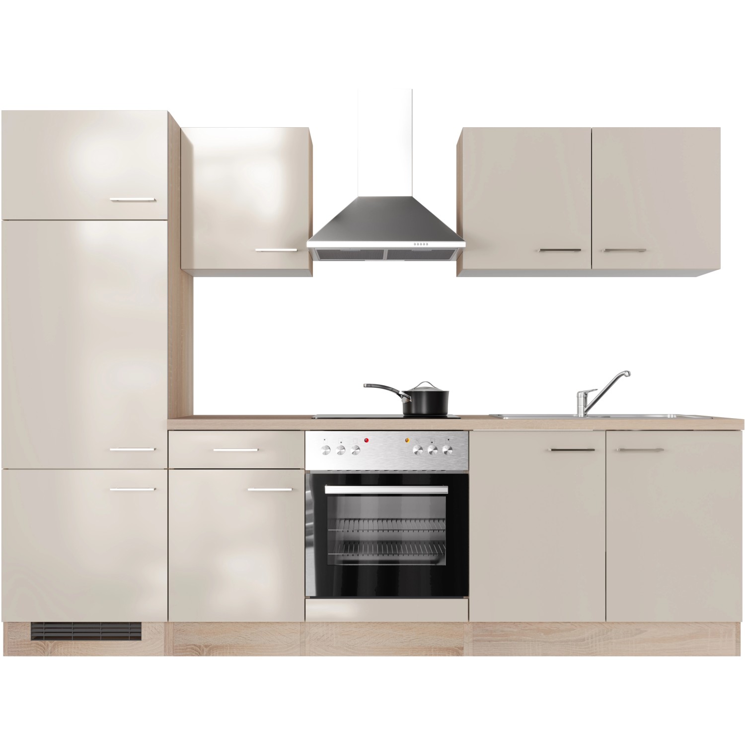 Flex-Well Kuchyně Orlando 270 cm/typ 13 - lednice/trouba/varná deska/digestoř