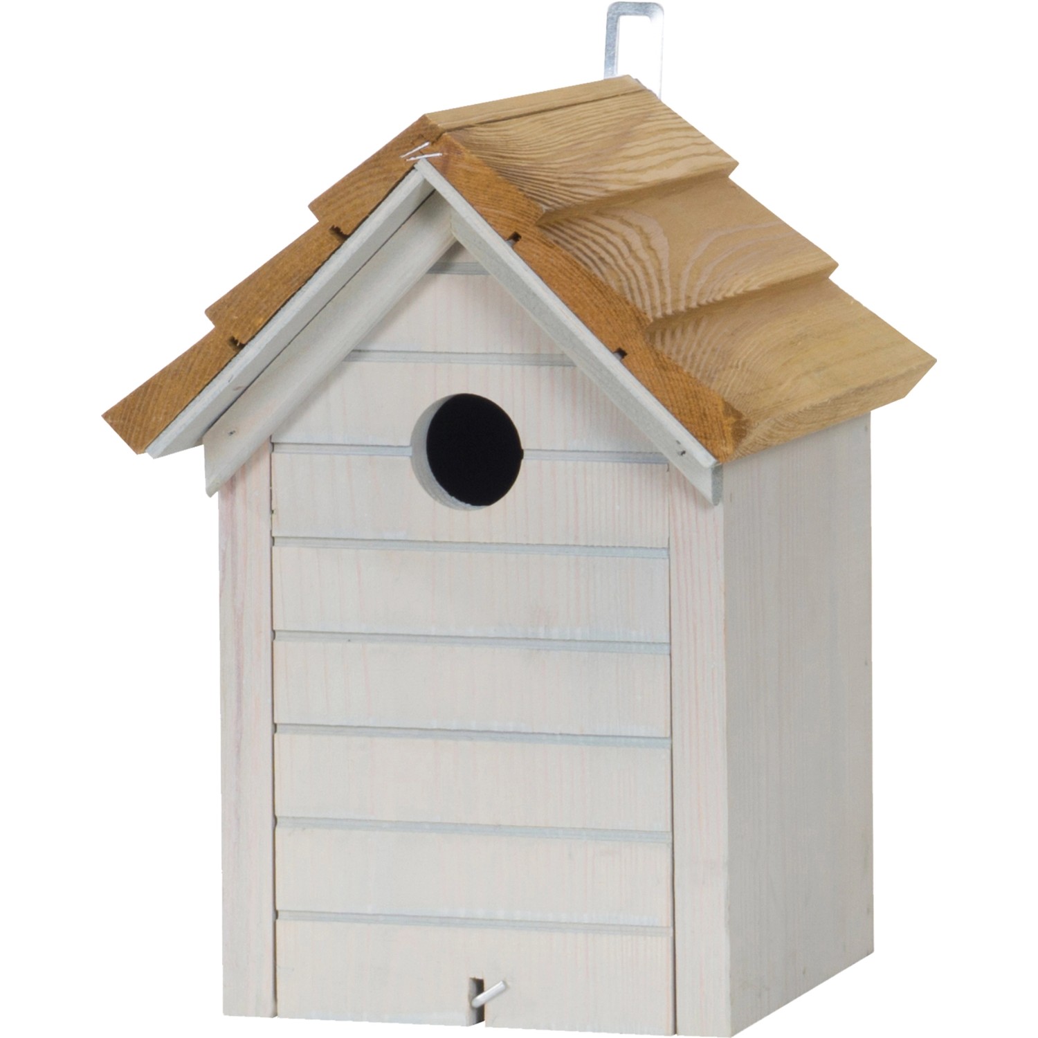 Ptačí budka se střechou FSC  světle šedá - hnědá