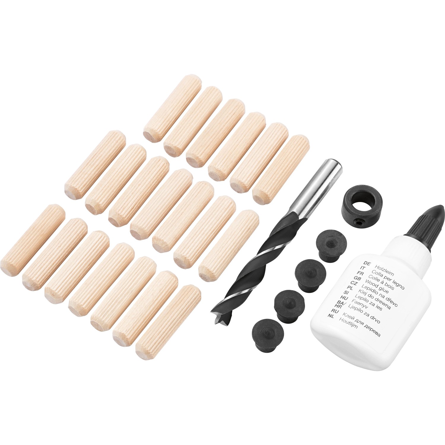 Levně LUX-TOOLS Sada pro kolíkování (pr. 10 mm) s lepidlem