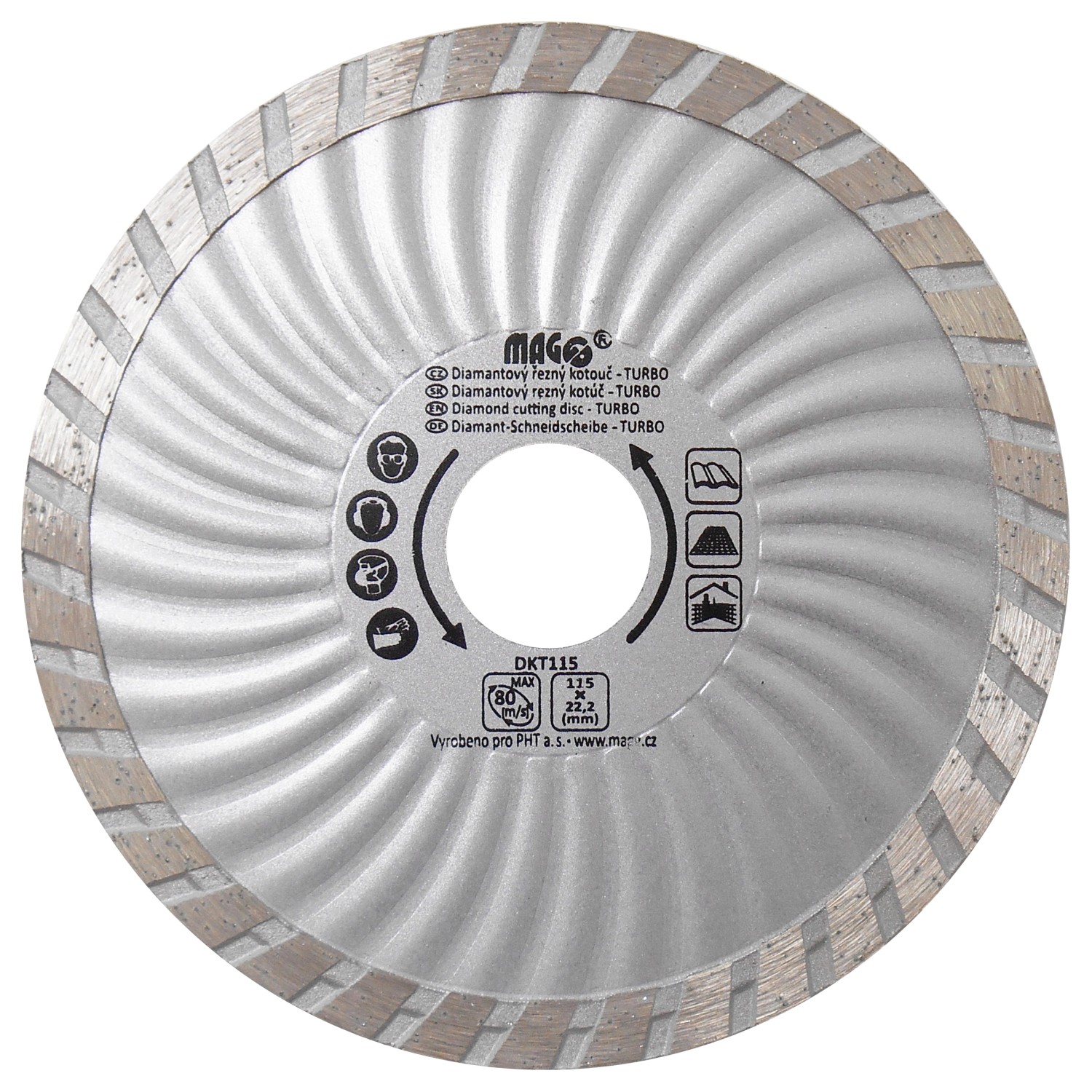 MAGG Diamantový kotouč TURBO 115 x 22,2 mm