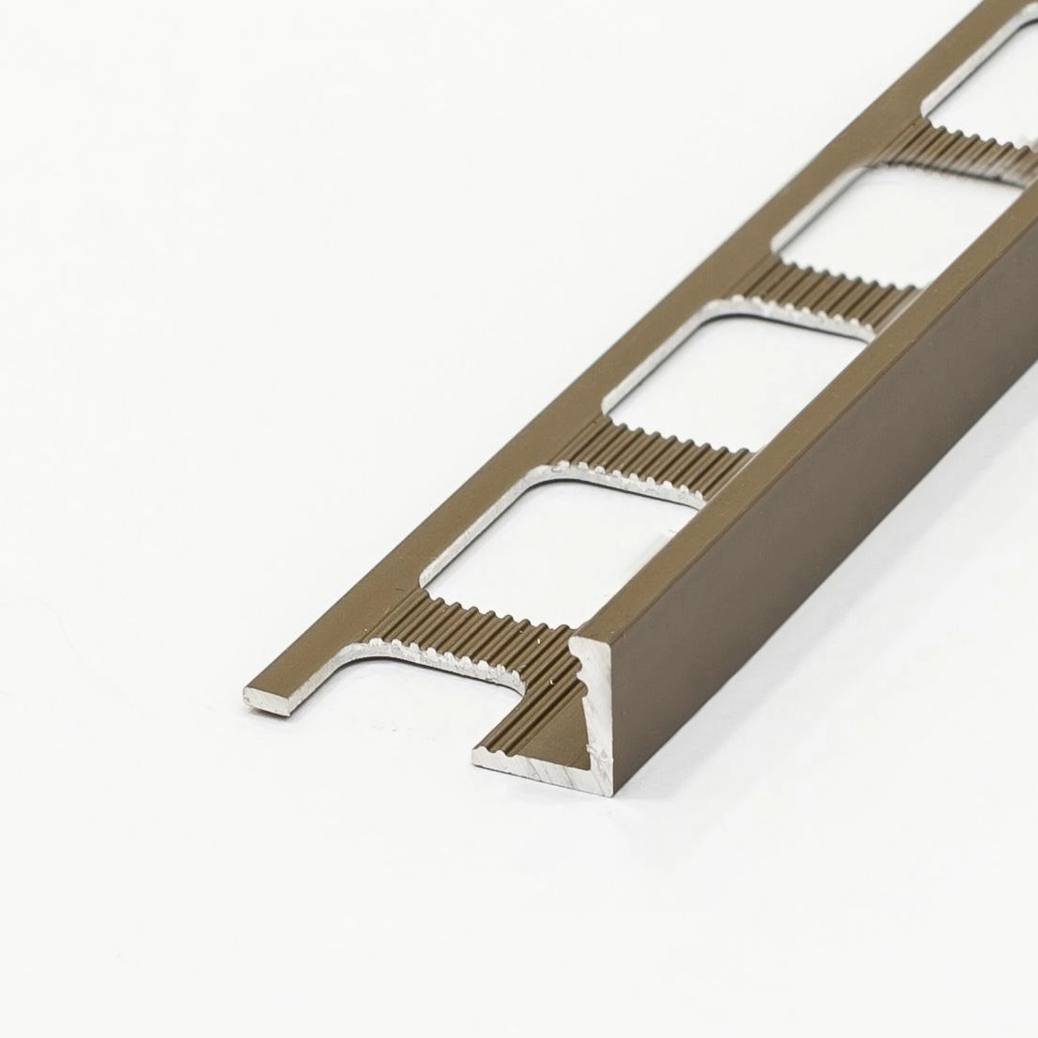 Ukončovací profil typu L, hliník elox champagne, 10 mm/2,5 m