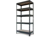 AR Shelving Kovový regál RIVET antracitový, 5 polic, 175 kg, 180 x 90 x 40 cm AR Shelving Kovový regál RIVET antracitový, 5 polic, 175 kg, 180 x 90 x 40 cm