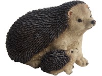 Dekorativní figurka ježka s mláďátkem 16 cm