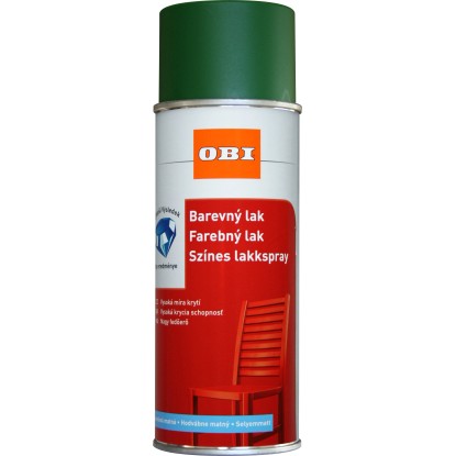 OBI Lak ve spreji hedvábně matný RAL 6002 listová zelená 400 ml