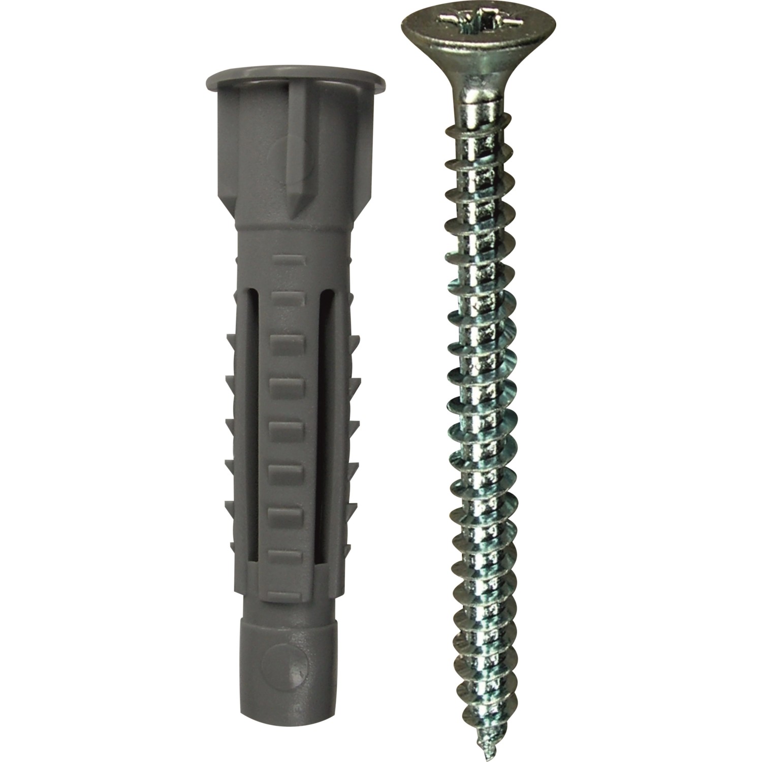 D.I.P. Hmoždinka víceúčelová s lemem a vrutem, znb, 6 PA, 10 ks