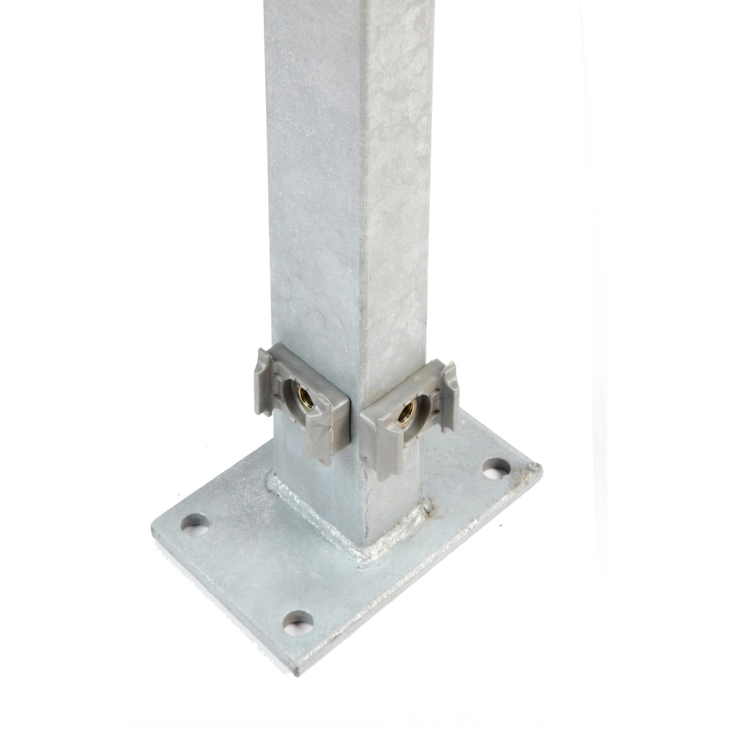 Floraworld Rohový plotový sloupek s navařenou patkou pozink 6 x 4 x 189 cm