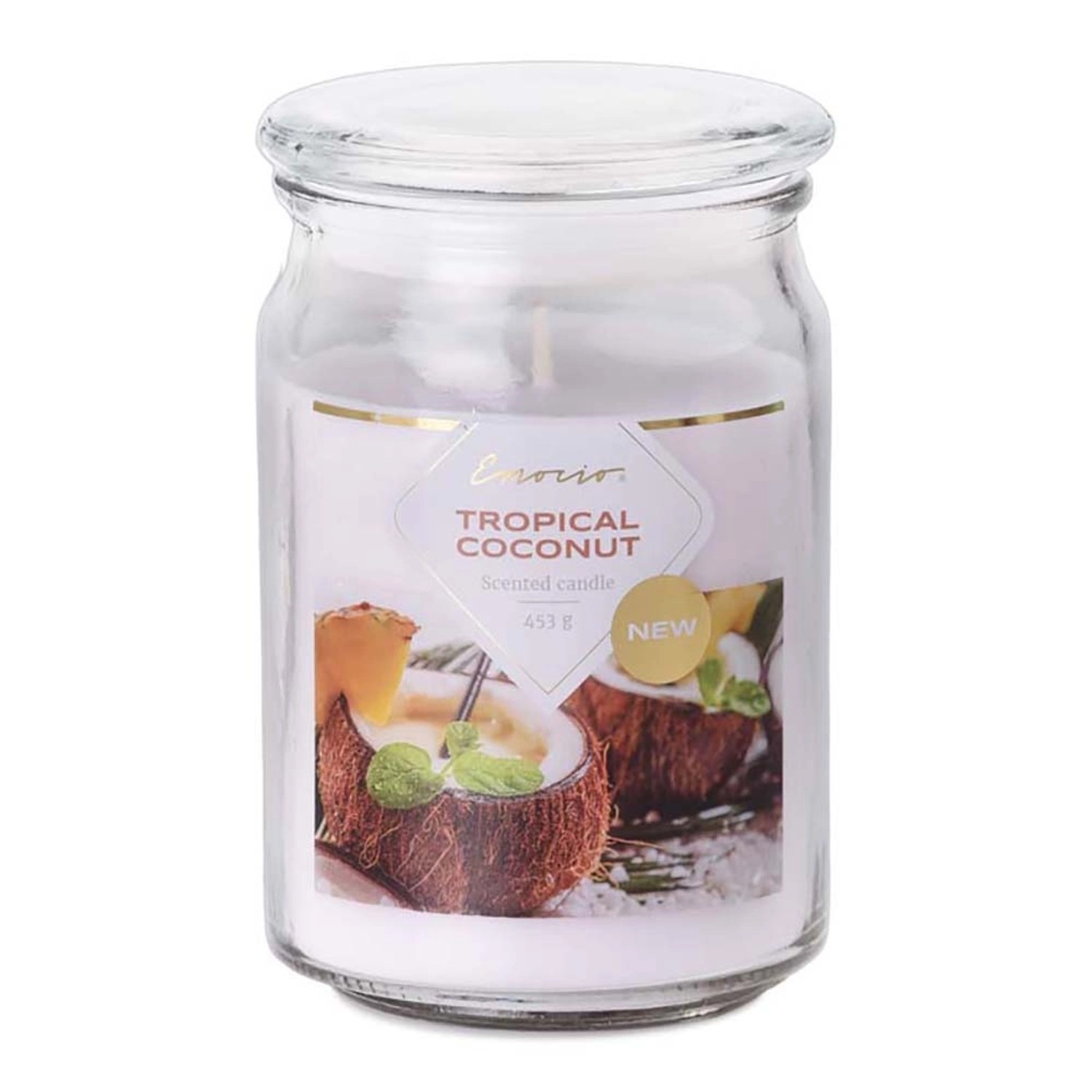 Emocio Svíčka ve skle Tropical Coconut 93 x 142 mm