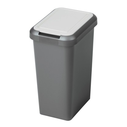 Tontarelli Odpadkový koš Touch & Lift, bílá/černá, 9 l