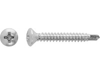 Samořezný šroub s čočkovou hlavou PH2 bíle pozinkovaný 4,8 x 45 mm, 10 ks