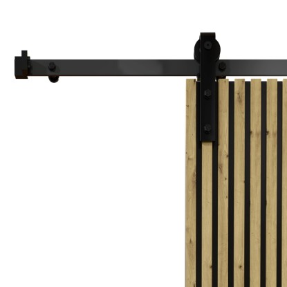 Kompletní sada posuvných dveří Radex akustický panel Lamette, 95x210cm, s černým posuvným systémem.