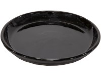 Mega Collections Miska pod květináč Glazed Saucer lesklá černá pr. 23 cm