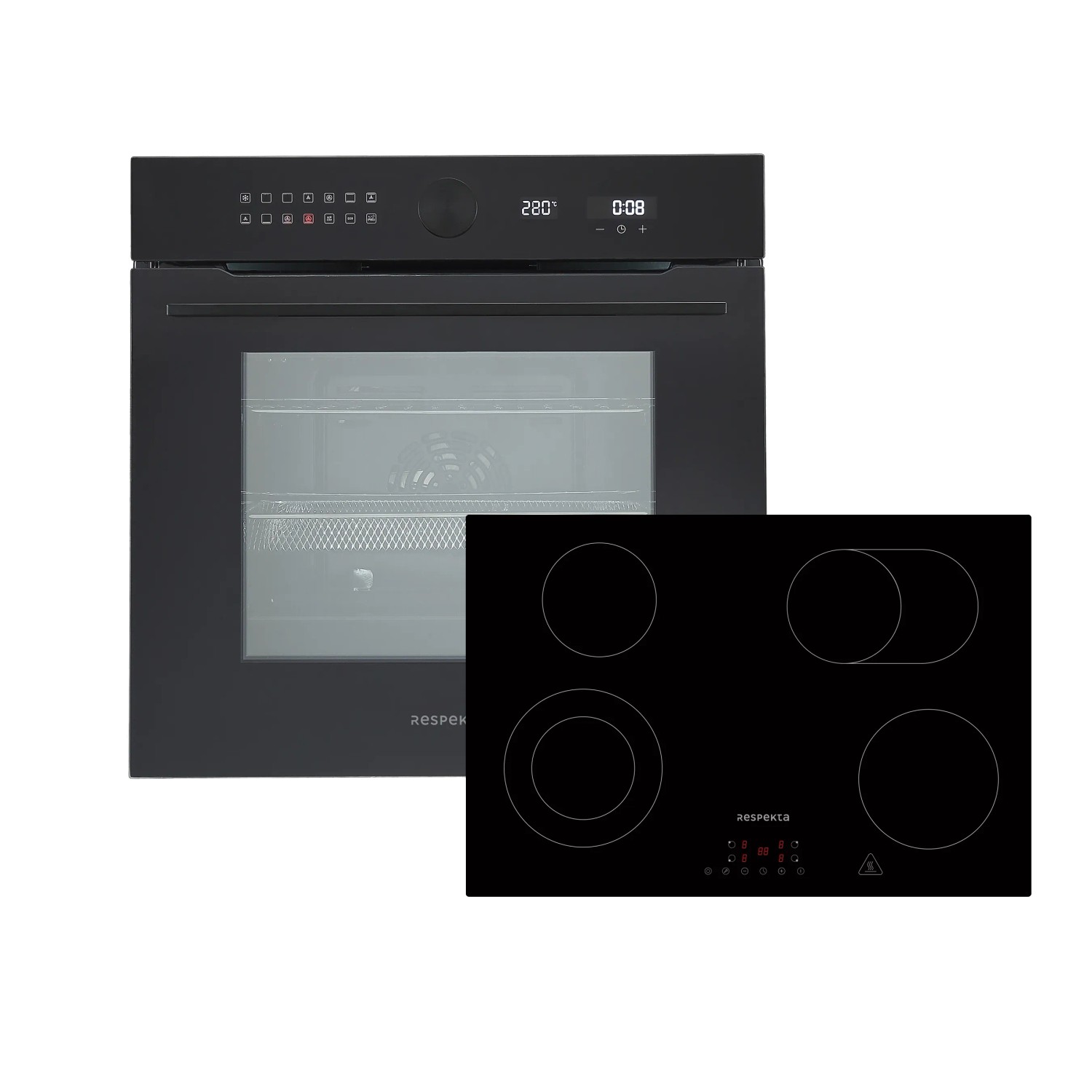 Respekta Vestavná el. trouba Adrian AB900-19 & skloker. deska Benjamin KM7700-28