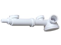 Dřezový sifon pro dvouřez 40 mm, bílá