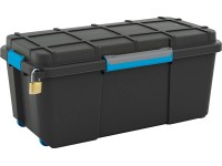 Úložný box Scuba L se silikonovým kroužkem ve víku a 4 kolečky černý
