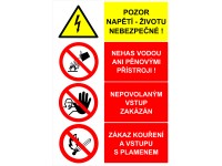 Tabulka Pozor napětí