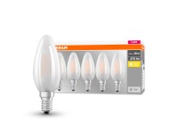 OSRAM LED žárovka Base Classic B40, E14, 4 W, 470 lm, 2700 K, opálová, 5 ks
