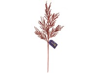 Větvička s lístky Glitter 52 cm, červená Větvička s lístky Glitter 52 cm, červená