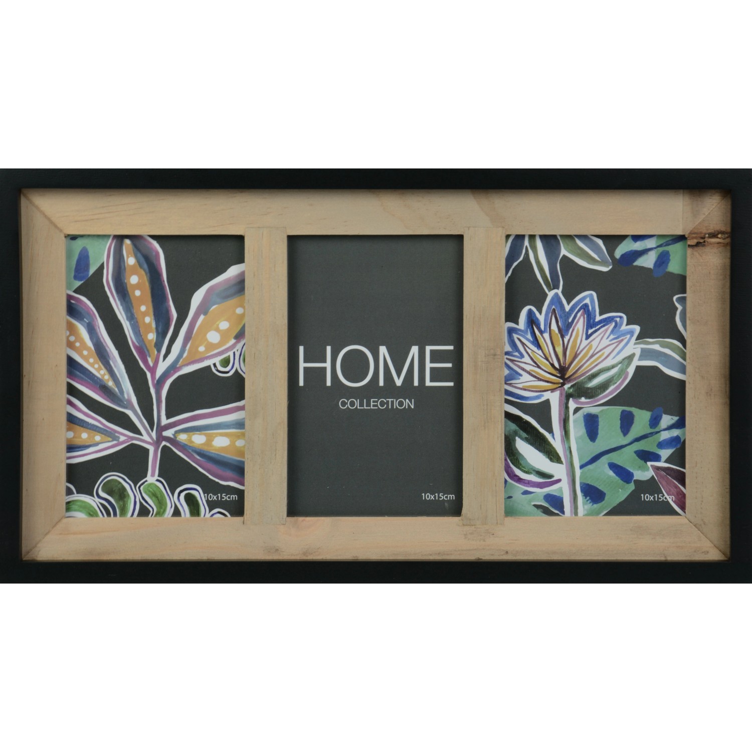 FALC Multirám v BOHO stylu na 3 fotky, černý, 10 x 15 cm